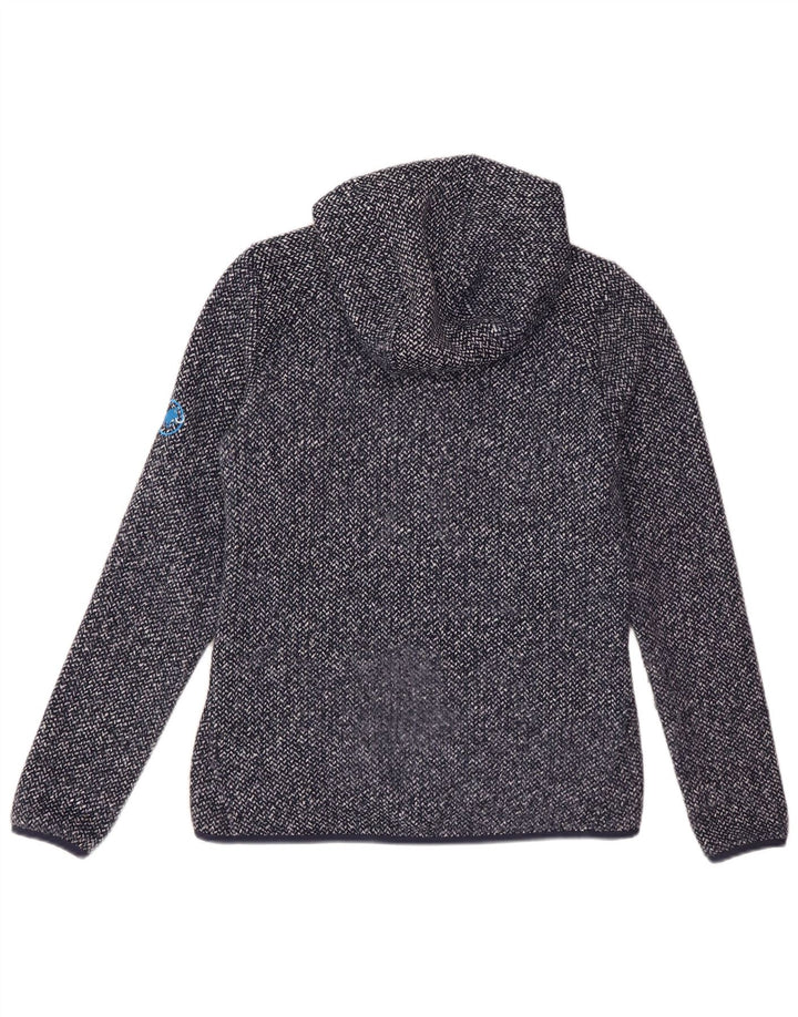 Mammut Mujer Zip Sudadera Con Capucha Suéter Pequeño Poliéster Moteado Azul