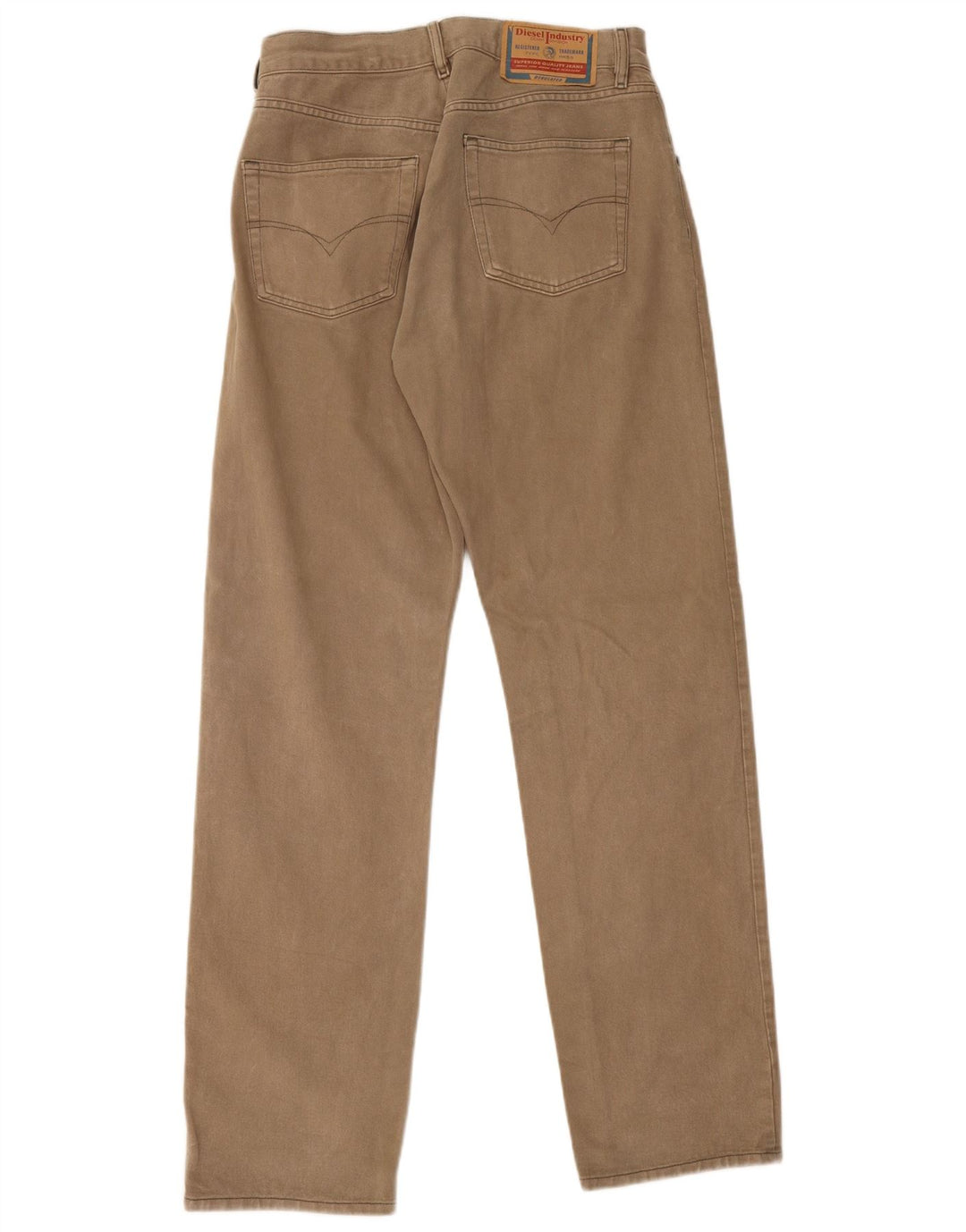 Jeans dritti da uomo Diesel W32 L33 in cotone marrone