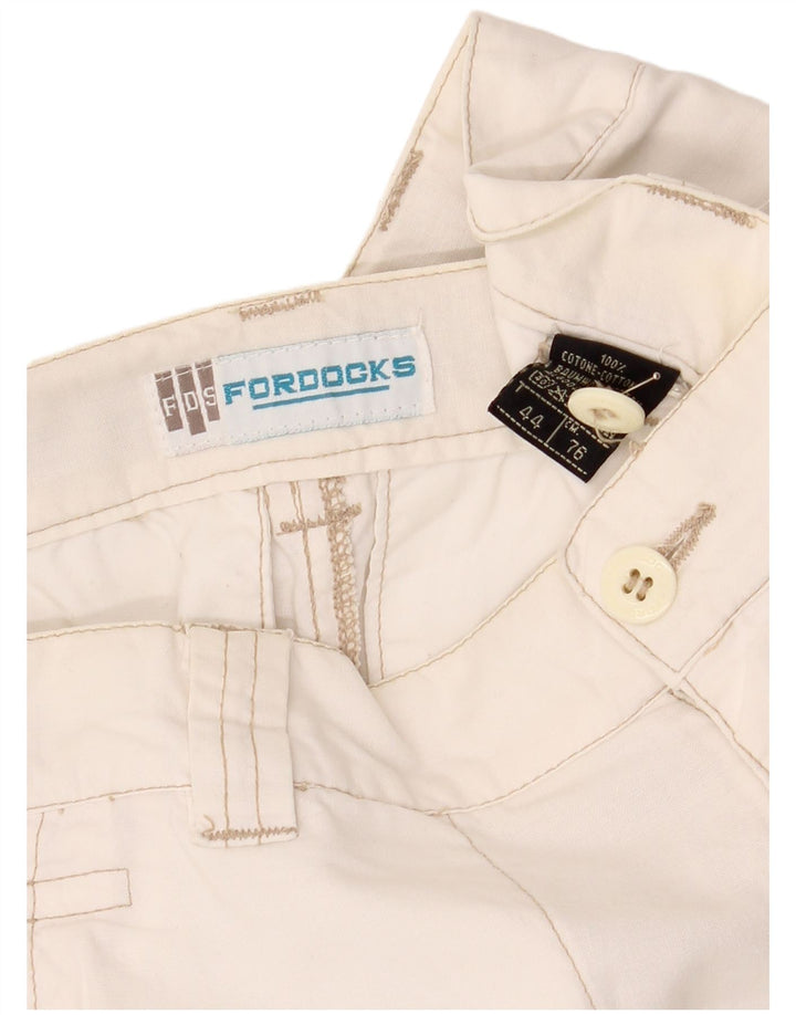 Fordocks Womens Cargo Bermuda Shorts IT 44 Medium W30 Off White Cotton
