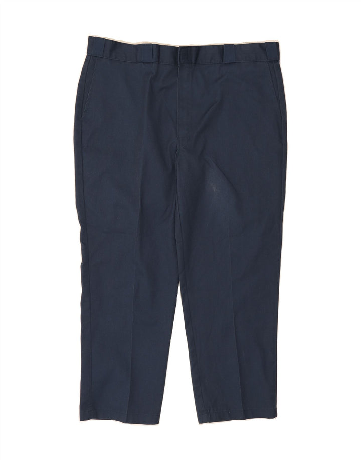 DICKIES Mens Straight Chino Trousers W42 L29 Blue Polyester Vintage Dickies and Second-Hand Dickies from Messina Hembry 