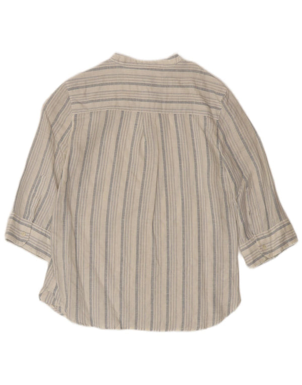 Camicetta da donna con maniche a 3/4 Benetton da donna UK 6 XS a righe bianche