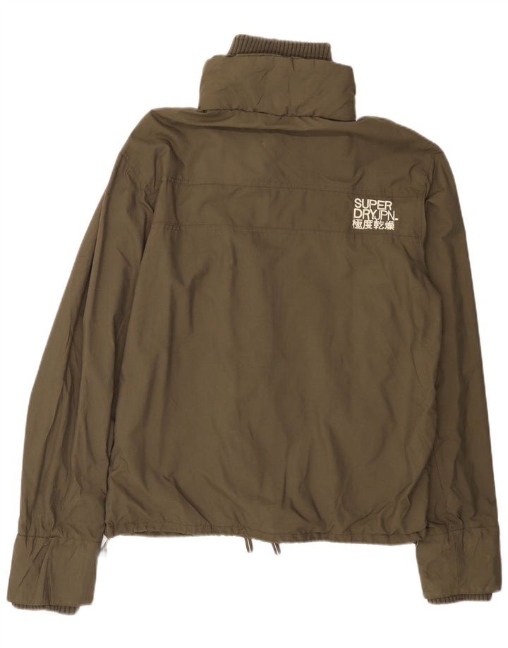 Superdry Mens Bomber Jacket UK 40 Large Khaki Nylon