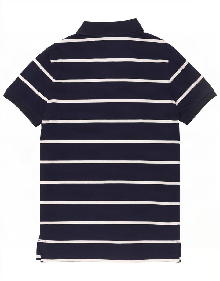 Polo da uomo Superdry in cotone a righe medie blu navy