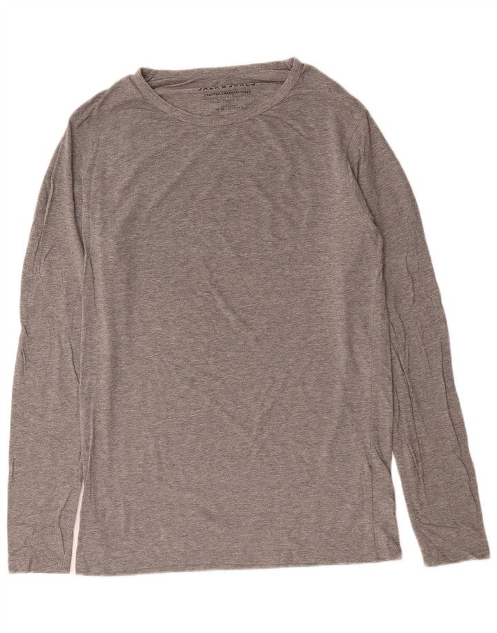 Jack & Jones muška majica dugih rukava veliki sivi pamuk