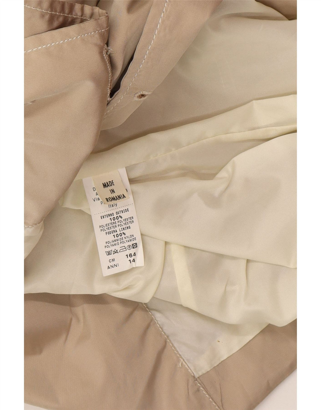 MONCLER Girls Trench Coat 13-14 Years Beige Polyester Classic
