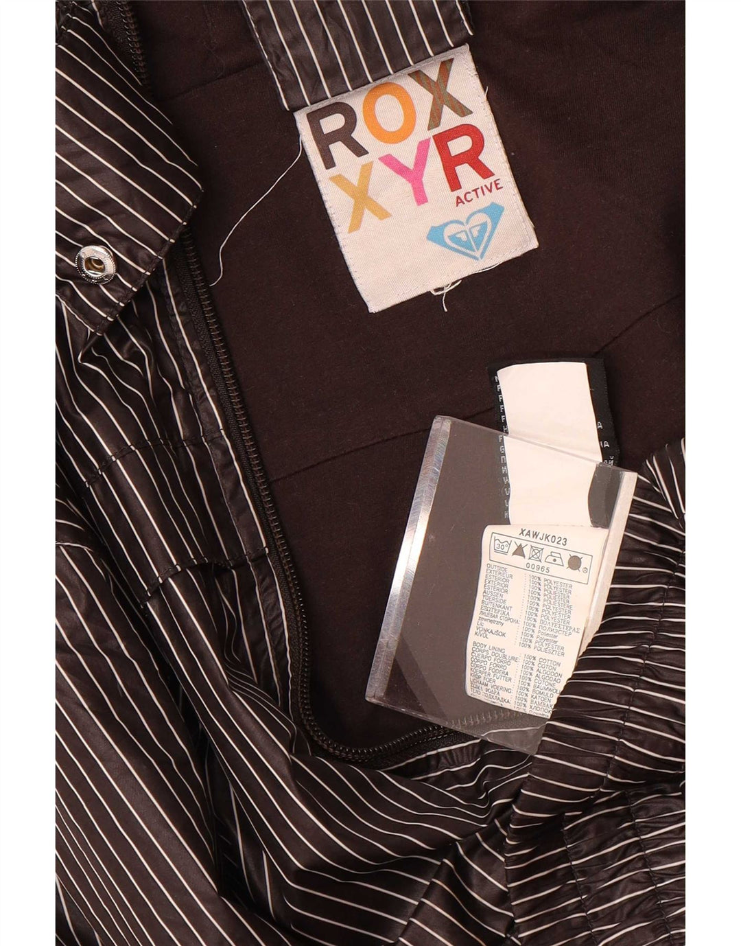 Giacca da ginnastica con cappuccio da donna Roxy UK 18 XL Poliestere gessato grigio