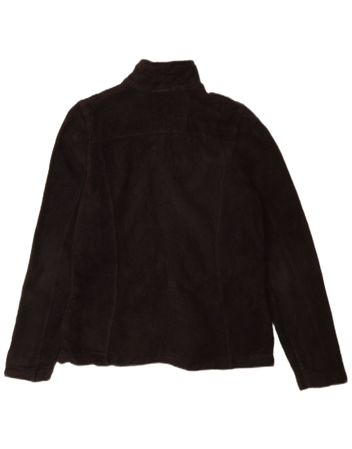 Eddie Bauer Womens Fleece Jacket UK 12 Medium Black Polyester