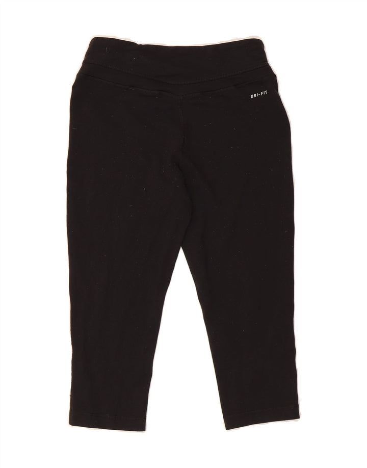 NIKE Womens Dri Fit Capri Leggings UK 12 Medium  Black Nylon Vintage Nike and Second-Hand Nike from Messina Hembry 