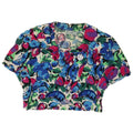 Camicetta corta da donna vintage IT 42 floreale multicolore medio