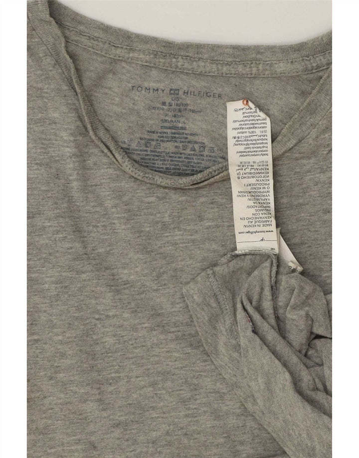 Tommy Hilfiger Mens T-Shirt Top Large Grey Cotton