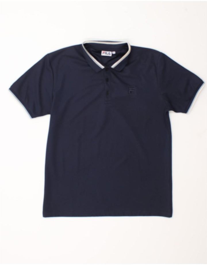 Fila Ανδρικό πουκάμισο polo μεγάλο navy μπλε