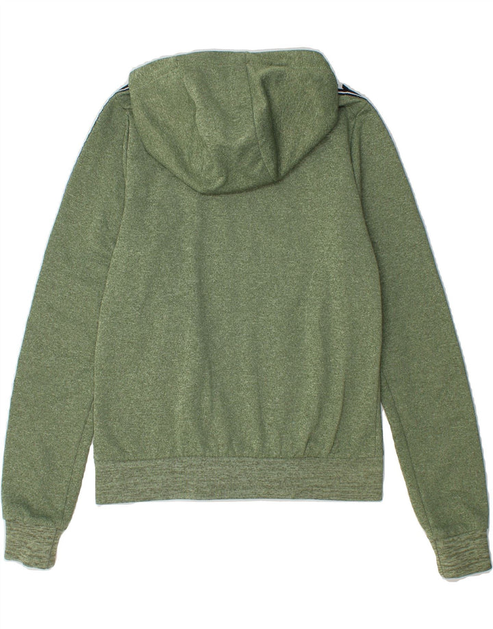 ELLESSE Womens Graphic Zip Hoodie Sweater UK 8 Small Green Polyester Vintage Ellesse and Second-Hand Ellesse from Messina Hembry 