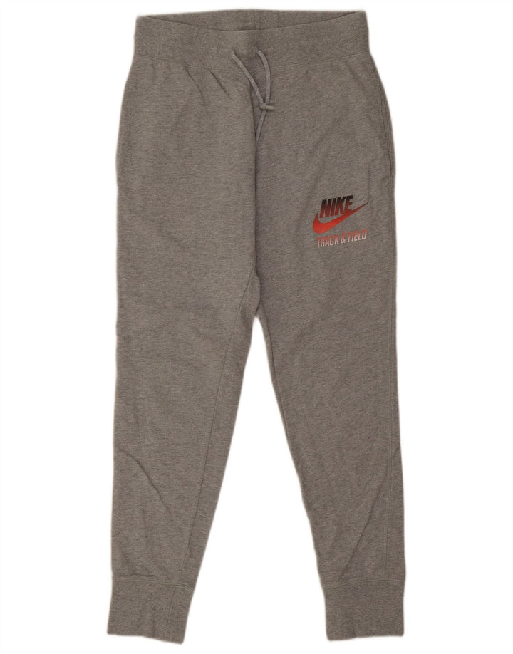Nike Womens Tracksuit Trousers Joggers UK 12 Medium  Grey Cotton