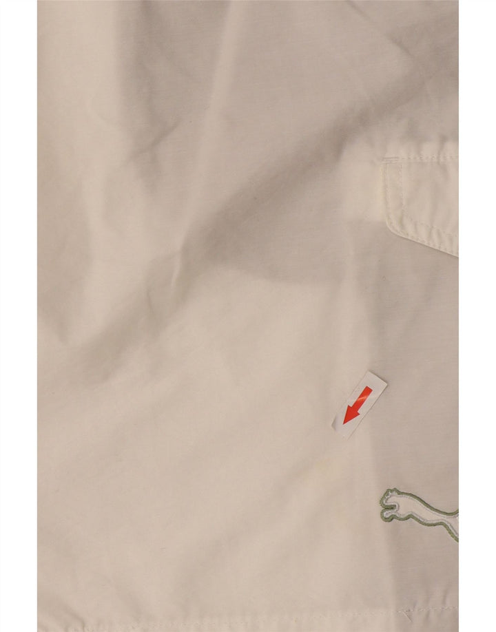 Shorts esportivos masculinos Puma grande algodão branco