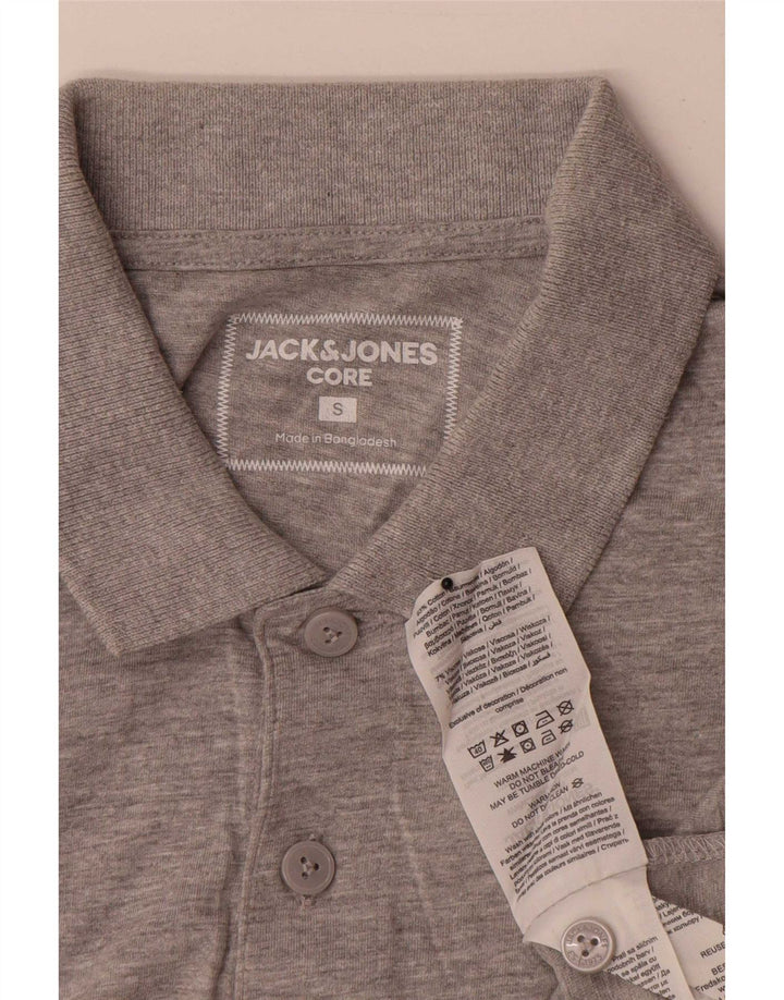 Jack & Jones Mens Polo Shirt Small Grey Cotton