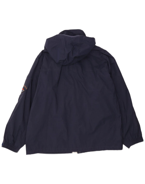 Columbia Herre Hættejakke Oversized Windbreaker Jacket UK 42 XL Navy Blue Nylon