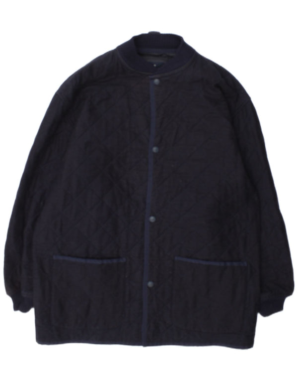 Męska pikowana kurtka Ermenegildo Zegna UK 42 XL granatowa