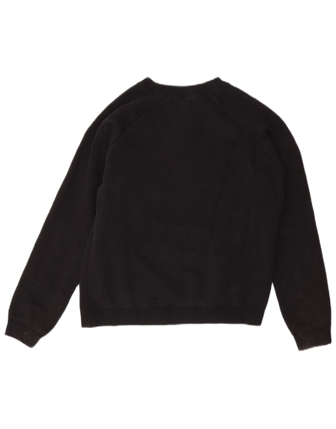 NIKE Womens Crop Oversized Graphic Sweatshirt Jumper UK 10 Small Black