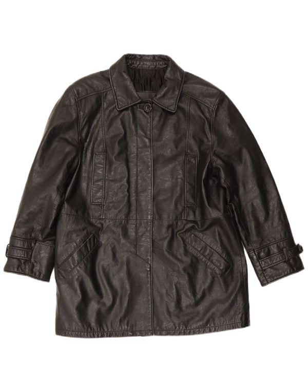 Lavorazione Artigiana Manteau en Cuir Femme IT 46 Large Noir