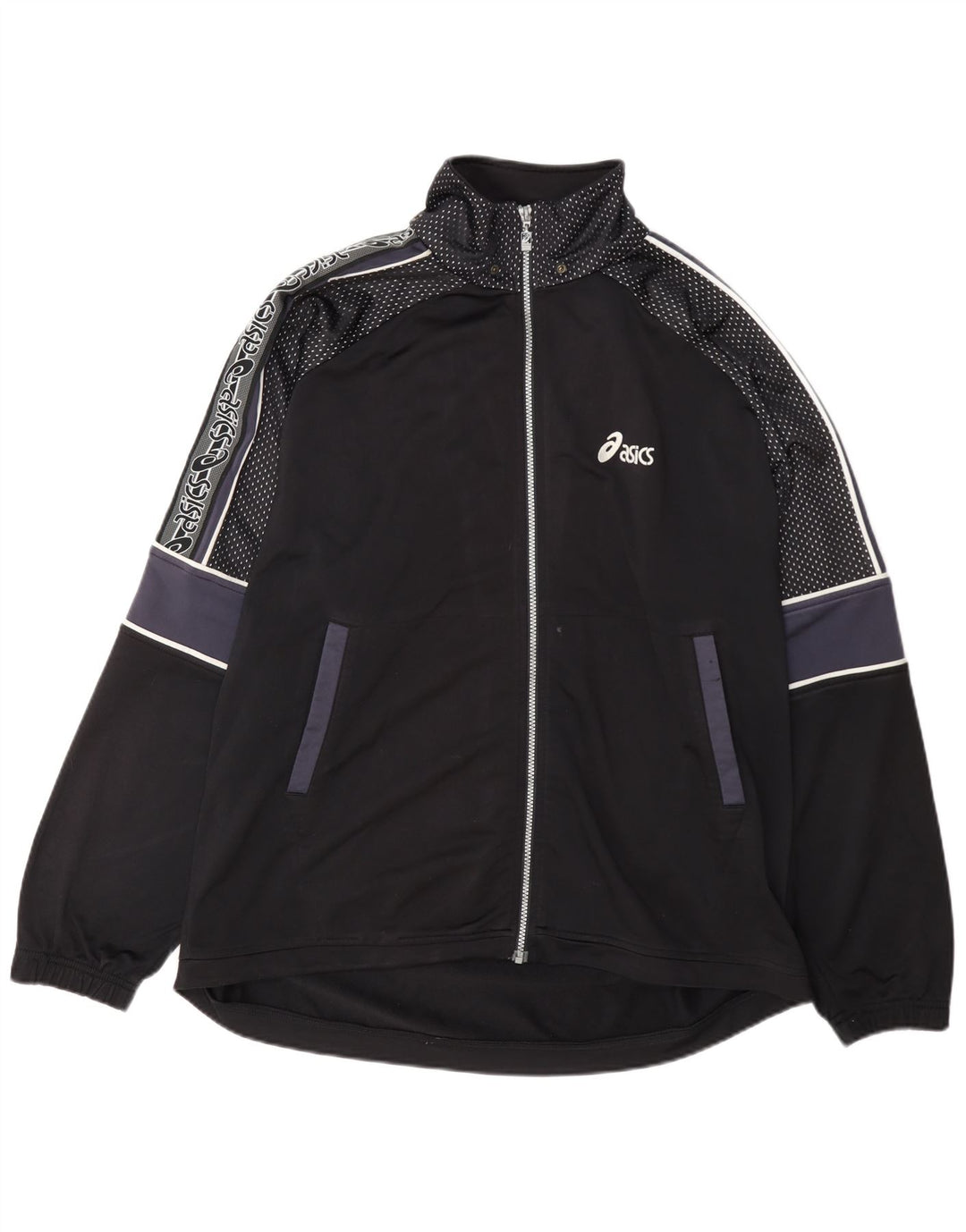 Asics Mens Regular Fit Tracksuit Top Jaqueta XL Preto Colorblock