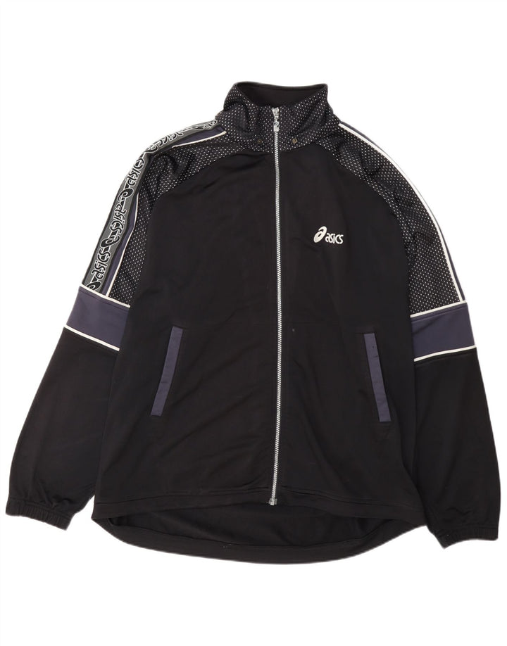 Asics Mens Regular Fit Tracksuit Top Jaqueta XL Preto Colorblock