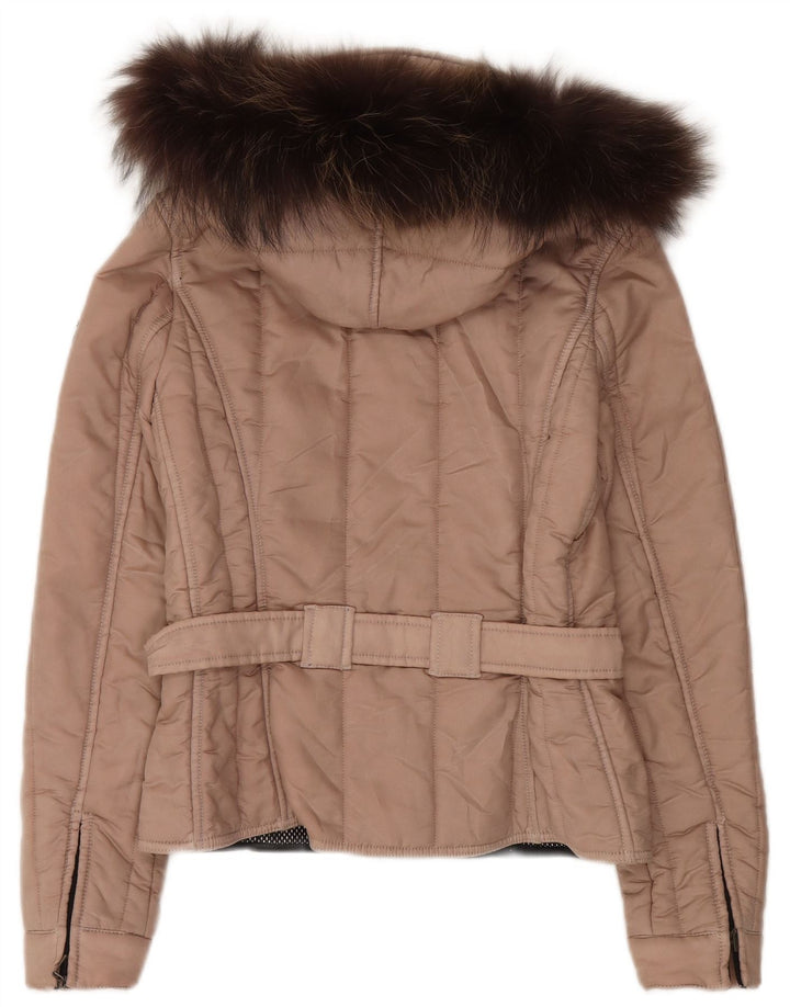 Refrigiwear Chaqueta acolchada con capucha para mujer UK 10 Small Beige Poliamida