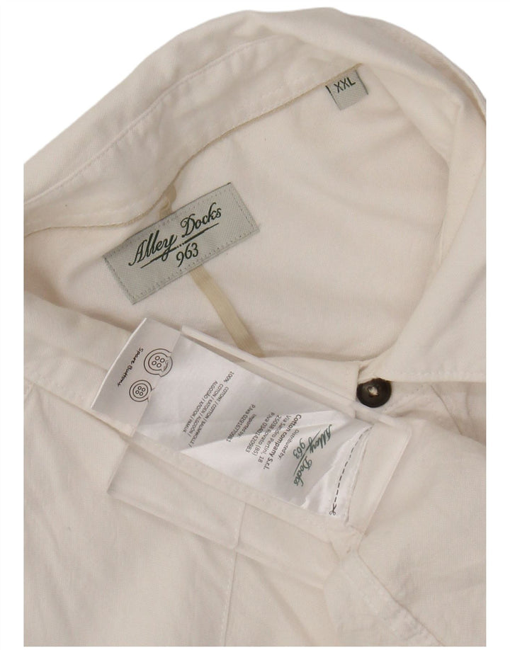 ALLEY DOCKS Mens Shirt 2XL White Cotton
