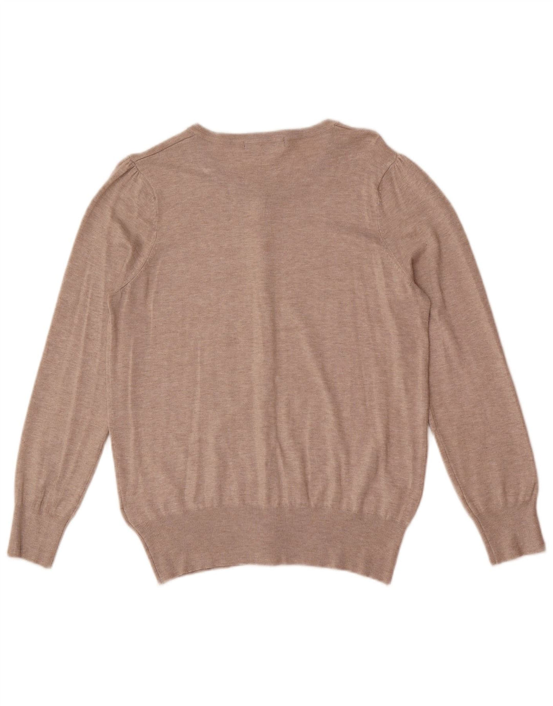 Marks & Spencer Womens Cardigan Sweater UK 16 Large Beige Viscose
