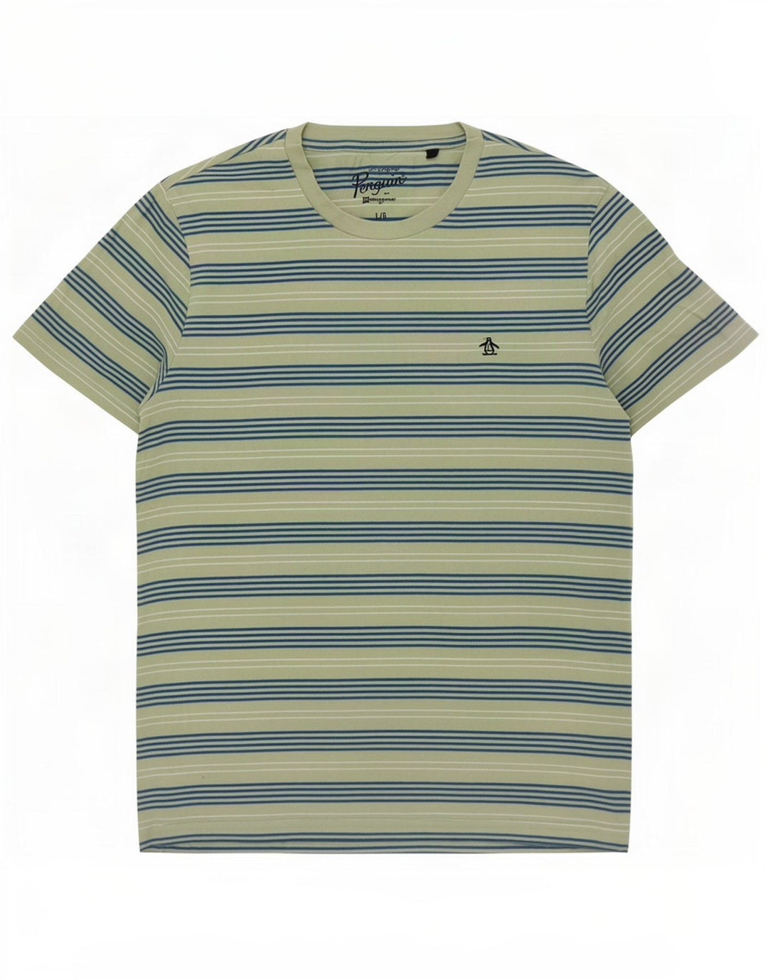 Penguin T-Shirt Homme Haut Large Rayé Vert