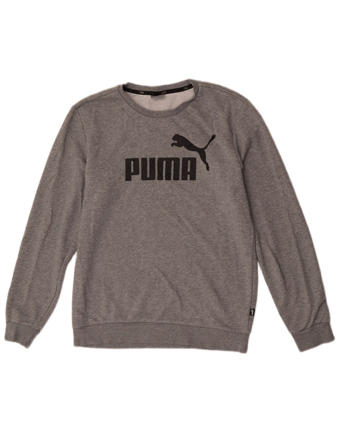 Puma Mens Graphic Sweatshirt Jumper Large Grey Cotton
