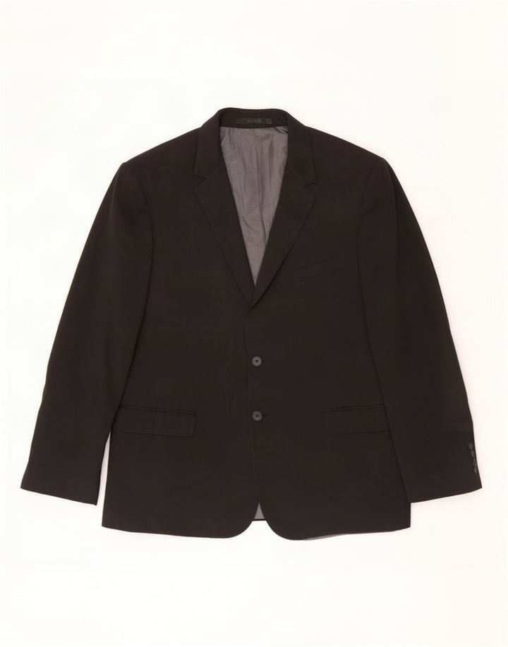 Marks & Spencer Veste blazer à 2 boutons pour homme UK 44 XL Noir Polyester