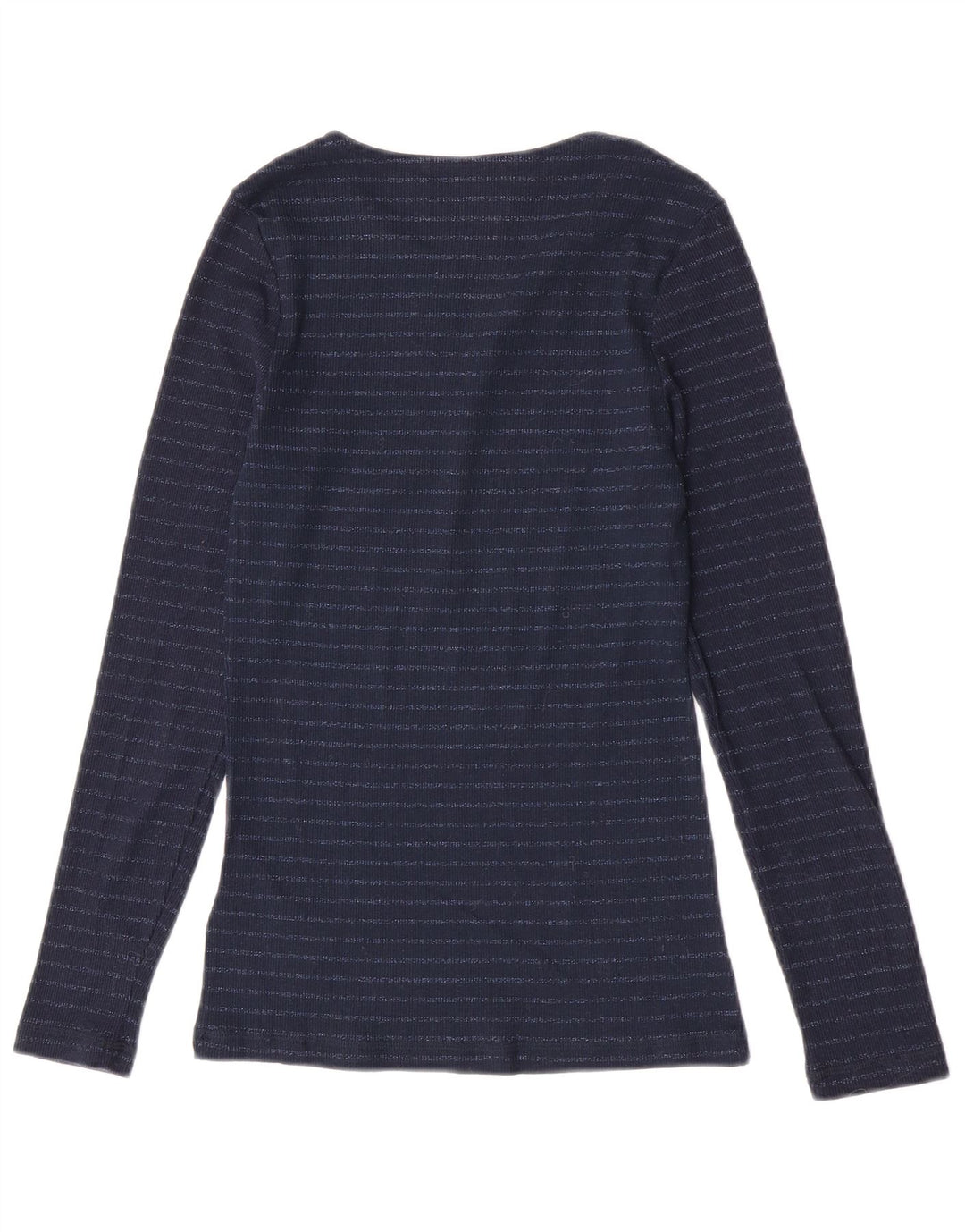 Marks & Spencer Damen Top Langarm UK 8 Small Marineblau gestreift