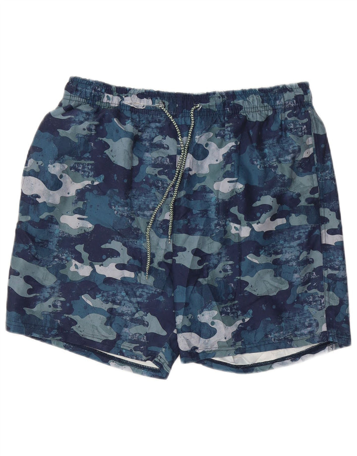 Mountain Warehouse Mens Swimming Shorts Large Blue Camouflage Polyester