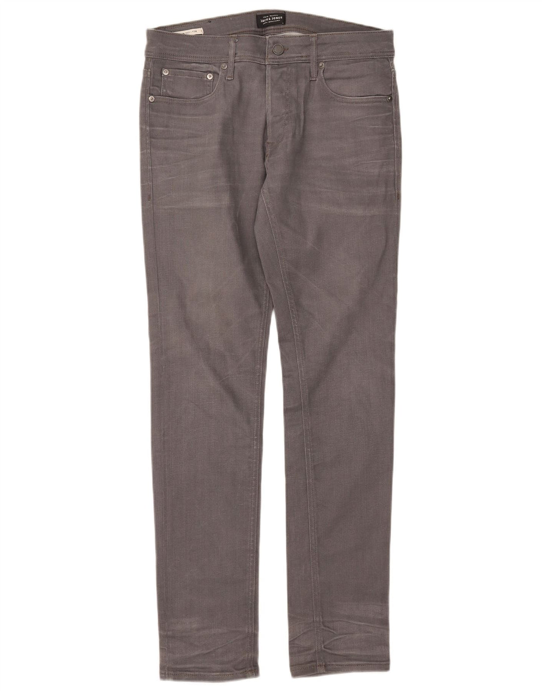 Jack & Jones Mens Tim Slim Jeans W31 L32 Grey Cotton
