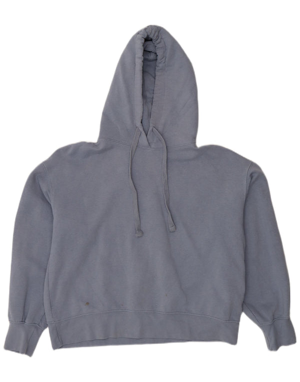 Zara Womens Oversized Hoodie Jumper UK 10 Small Blue Cotton
