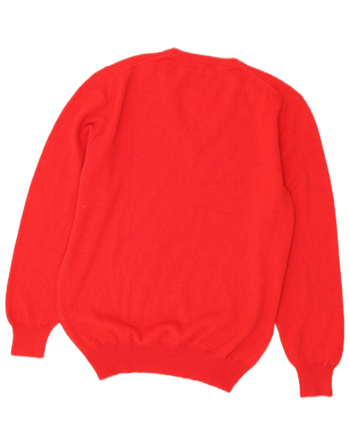 Vintage Womens V-Neck Jumper Sweater IT 46 Large Red Acrylic