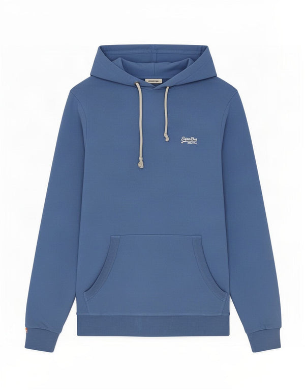 Superdry Mens Hoodie Jumper Small Blue Cotton