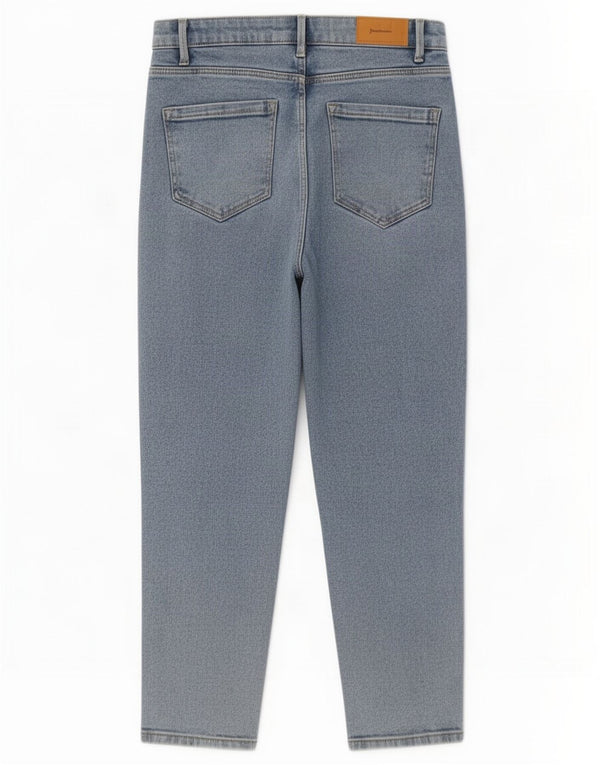Stradivarius Damen Mom Slim Jeans UK 12 Medium W30 L26 Blau