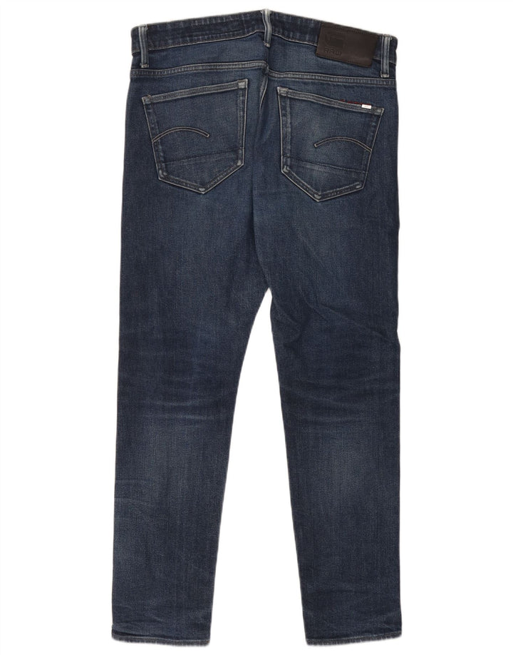 G-Star Mens 3301 Slim Jeans W34 L32 Blue Cotton