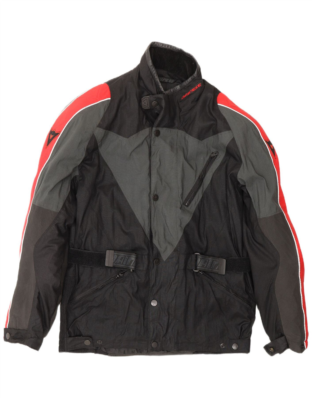 DAINESE Herre Motorcykel Biker Jacket Størrelse 48 Medium Sort Colourblock