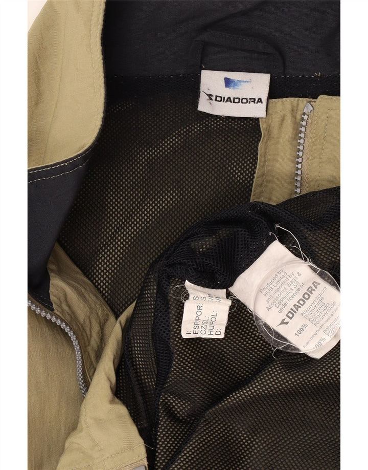 Diadora Mens Loose Fit Rain Jacket UK 36 Small Khaki Polyamide