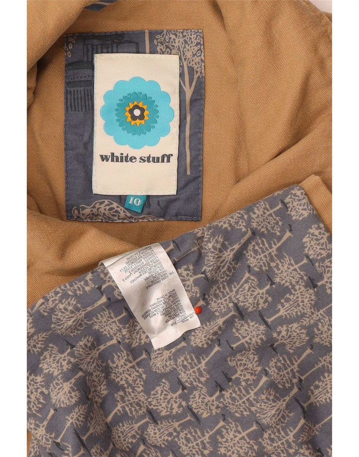White Stuff Trench Coat til kvinder UK 10 Lille brun bomuld