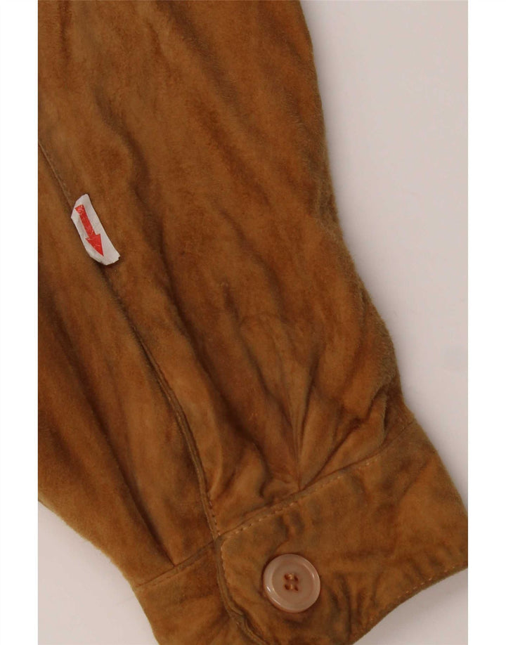 Jaqueta masculina vintage de camurça EU 54 XL couro bege