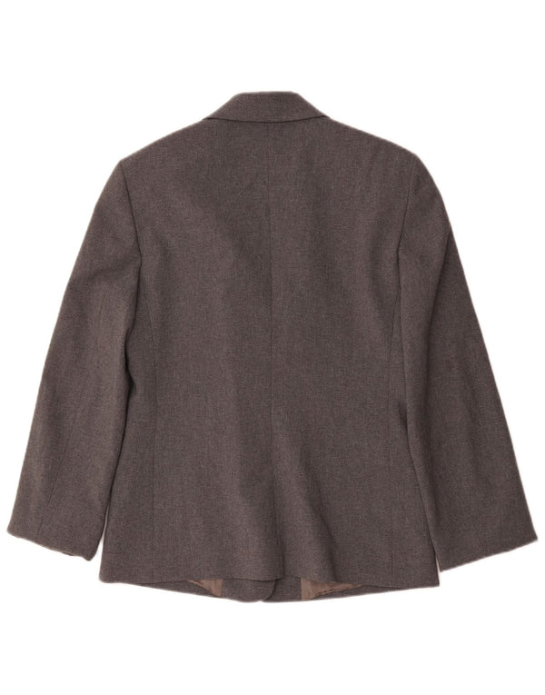 Benetton Γυναικείο Μπουφάν Blazer με 3 κουμπιά IT 44 Medium Grey Polyester