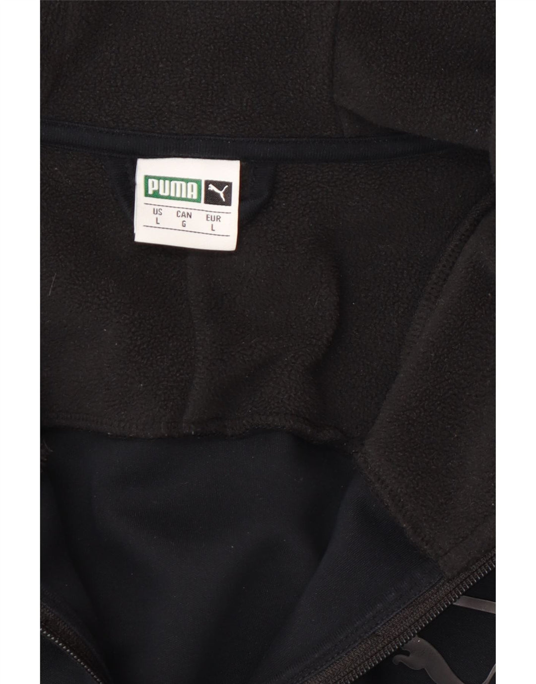 Puma Mens Hooded Tracksuit Top Jacket Large Black Colourblock