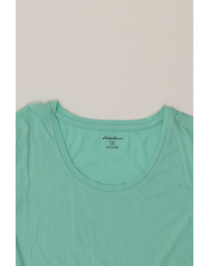 EDDIE BAUER Womens T-Shirt Top UK 14 Medium Turquoise Cotton Vintage Eddie Bauer and Second-Hand Eddie Bauer from Messina Hembry 