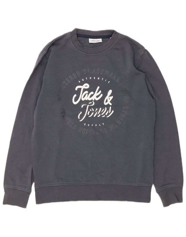 Ανδρικό γραφικό φούτερ Jack & Jones Jumper Medium Grey