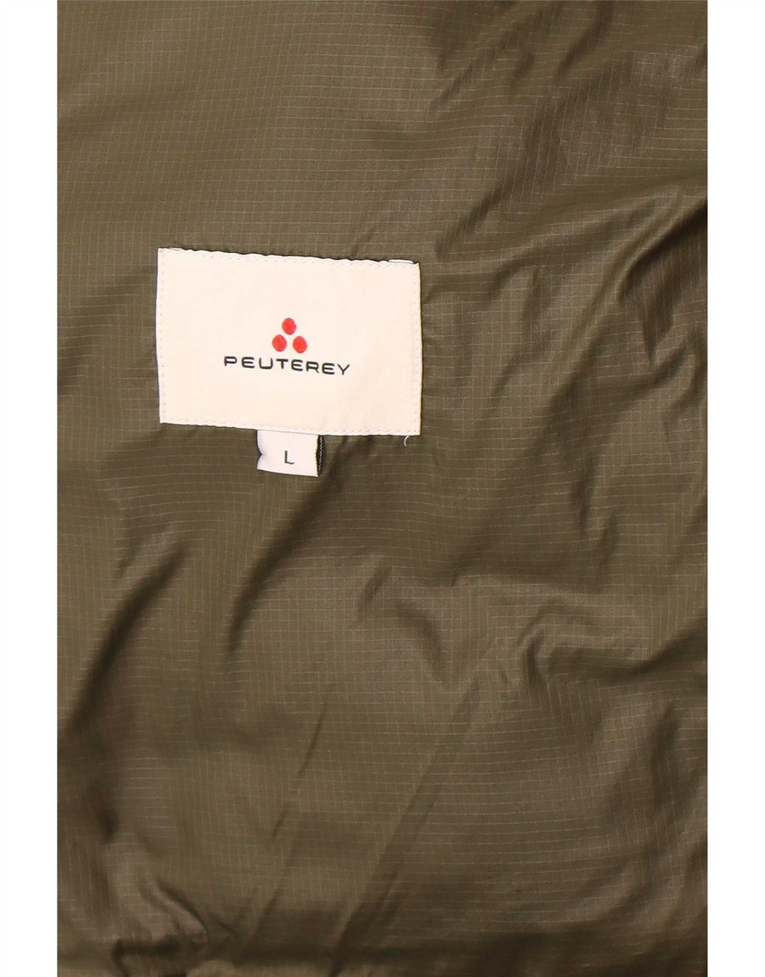 PEUTEREY Chaqueta acolchada con capucha para mujer UK 40 Large Poliamida caqui