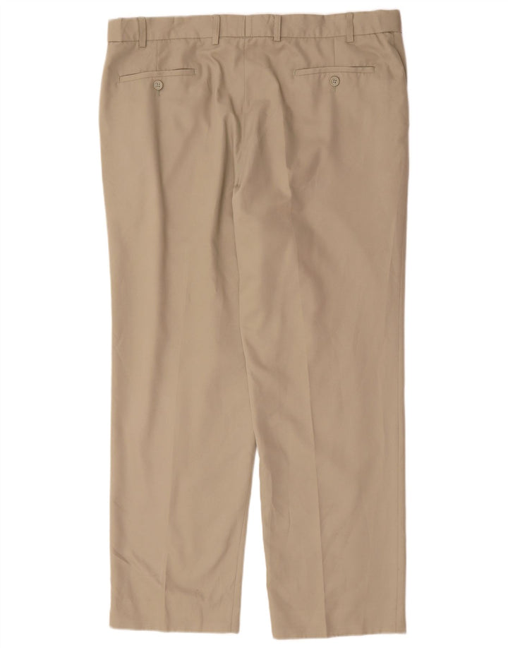 Marks & Spencer Straight Suit Bukser til mænd W40 L31 Beige Polyester