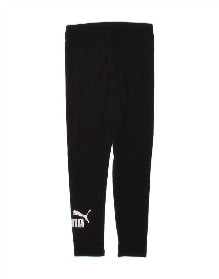 PUMA Girls Graphic Leggings 11-12 Years  Black Vintage Puma and Second-Hand Puma from Messina Hembry 